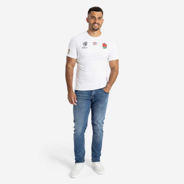 Umbro Lyhythihainen T-paita Home England World Cup Replica Valkoinen S