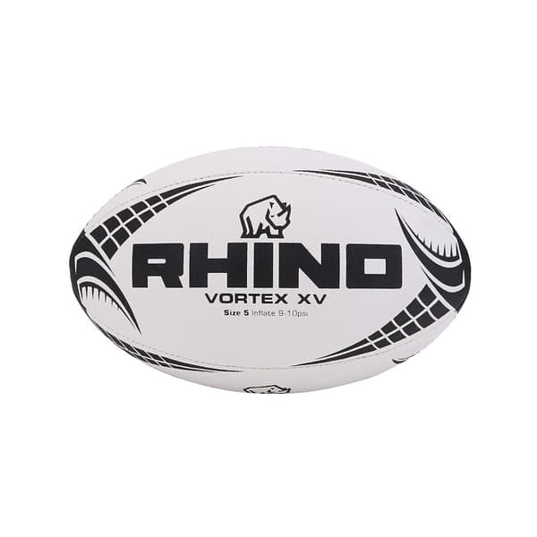 Rhino Vortex XV Rugby Ball White 5