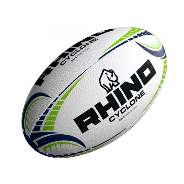 Rhino Cyclone Training Rugby Ball White 4