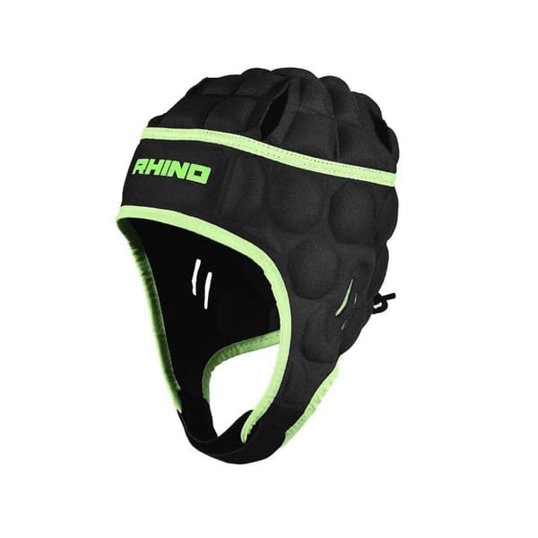 Rhino Unisex Adult Senator Rugby Headguard Black/Green S