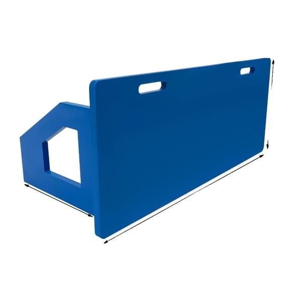 Fodbold Rebound Board, Fritstående Design, Dobbelt Vinkel, Holdbart HDPE Materiale,Blå