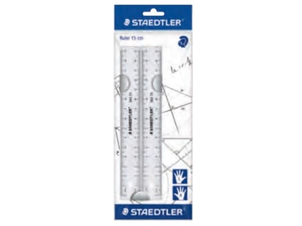 STAEDTLER Mars 562 PB - Linjal - 15 cm - gjennomsiktig (en pakke 2)