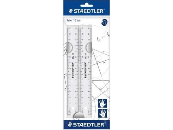 STAEDTLER Mars 562 PB - Linjal - 15 cm - gjennomsiktig (en pakke 2)