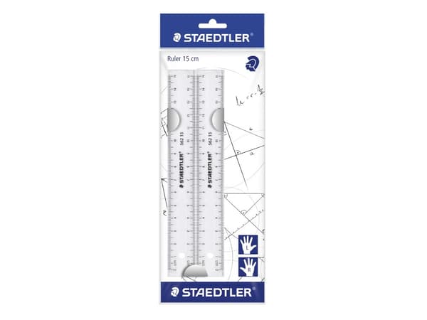 STAEDTLER Mars 562 PB - Linjal - 15 cm - gjennomsiktig (en pakke 2)