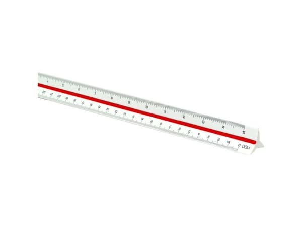 Målestok trekantet Linex 313 1:2,5:5:10:20:50:100