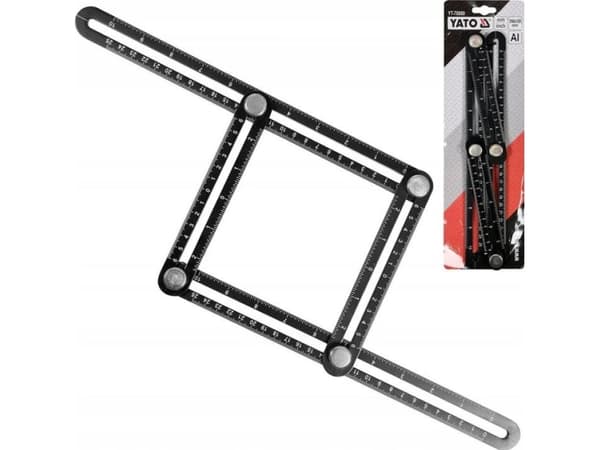 Yato YT-70880, Kombinasjonsfirkant, Sort, Aluminium