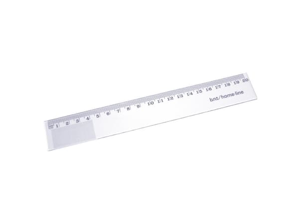 Skolelineal 20cm Transparent
