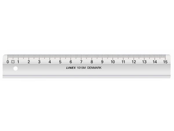 Linex 1015M, Line gauge, Styrenakrylonitril (SAN), Grå, cm, MM Fiber, Danmark, 15 cm