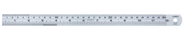 Linjal LINEX stål 30cm