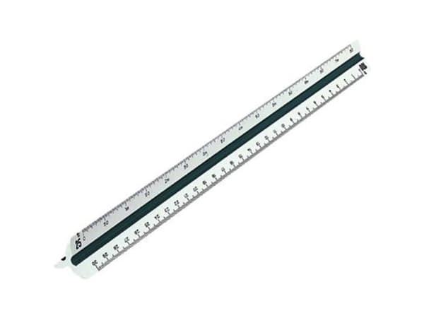 Rumold 150/1/30, Skrivbordslinjal, Plast, Vit, 300 mm, 73 g, 1 styck