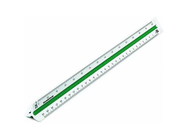 Rumold 150/1/30, Skrivbordslinjal, Plast, Vit, 300 mm, 73 g, 1 styck