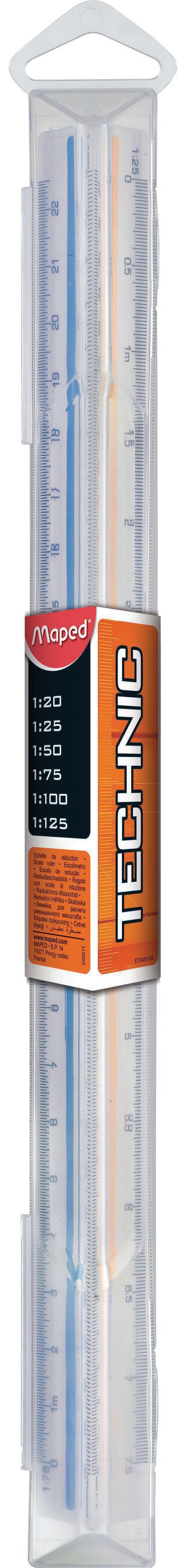 Skallinjal MAPED skalor 1:20-1:125 30cm