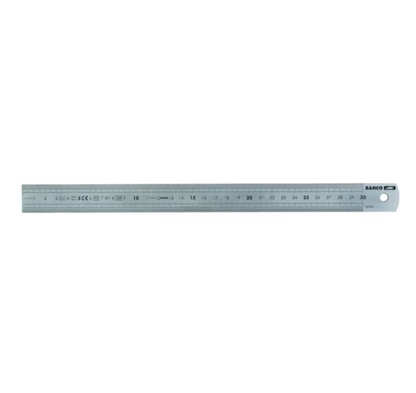 Linjal i rustfritt stål 300x25mm