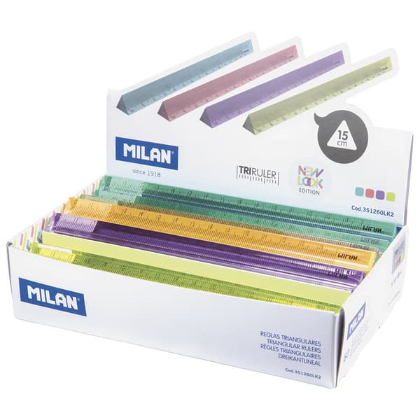 Milan Display Box 60 New Look Linjaler 15 Centimeter New Look Serier Durchsichtig