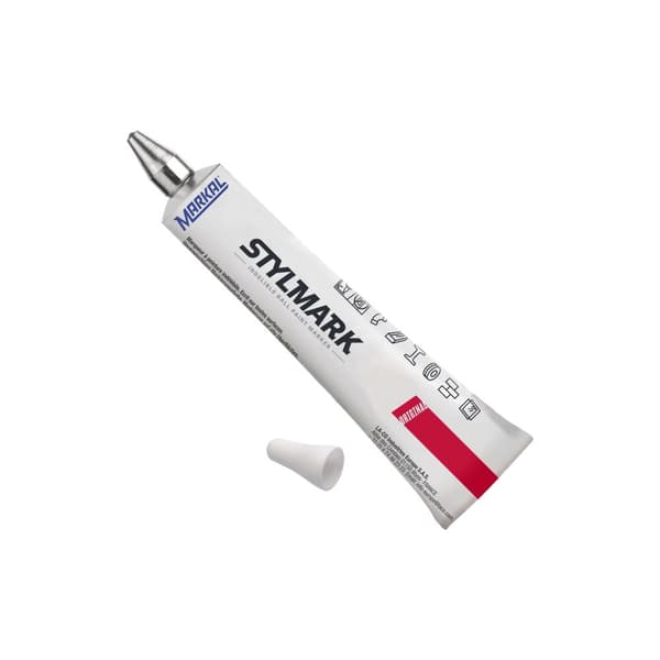 Set med 5 produkter. Markal 96652 Stylmark Paint Marker Hvit 1/8"