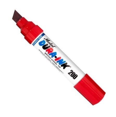 Set med 3 produkter. Markal Dura-Ink 200 RØD 9,5 & 16mm