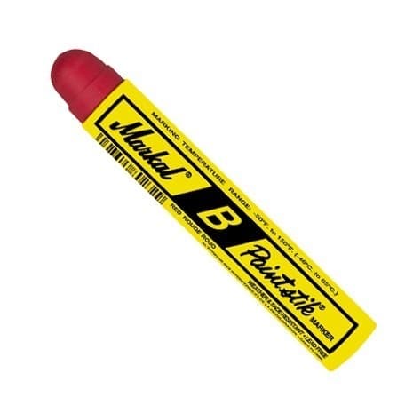 Set med 10 produkter. Solid malingstusj Markal B Paintstik 17mm, rød