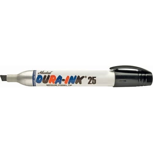Sæt med 5 produkter. Blækmarkør Markal Dura-Ink 25 sort 3 & 6 mm