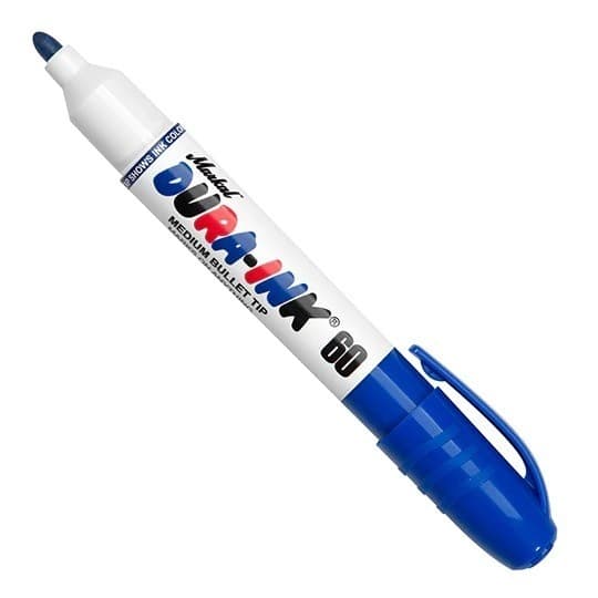 Sæt med 15 produkter. Blækmarkør Markal Dura-Ink 60 3mm, blå