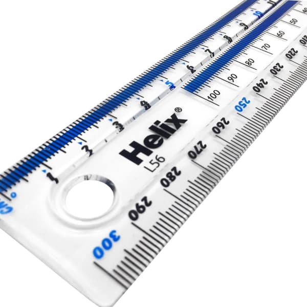 Helix Clear Plastic Ruler