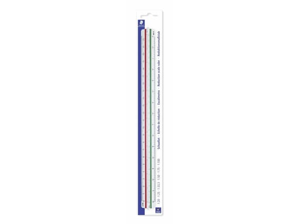 Staedtler Mars, Skalalinjal, Plast, Grønn, Rød, Hvit, 1 stykker, Tyskland