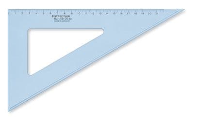 STAEDTLER Mars - Kolmio - 26 cm - 30°, 60° - läpinäkyvä sininen - muovi