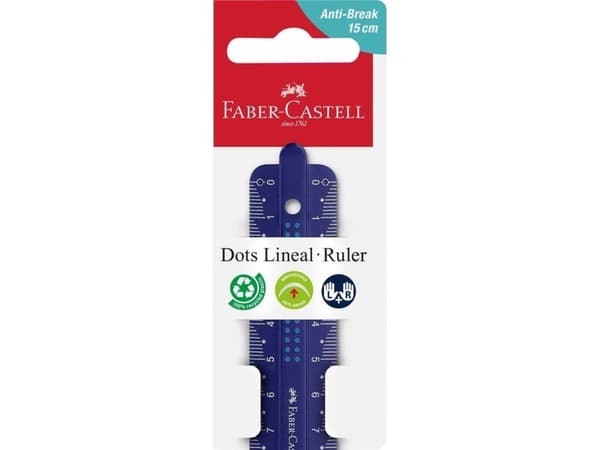 Faber-Castell 172115, Vanlig linjal, Assorterte farger, cm, MM Fiber, 150 mm, 1 stykker