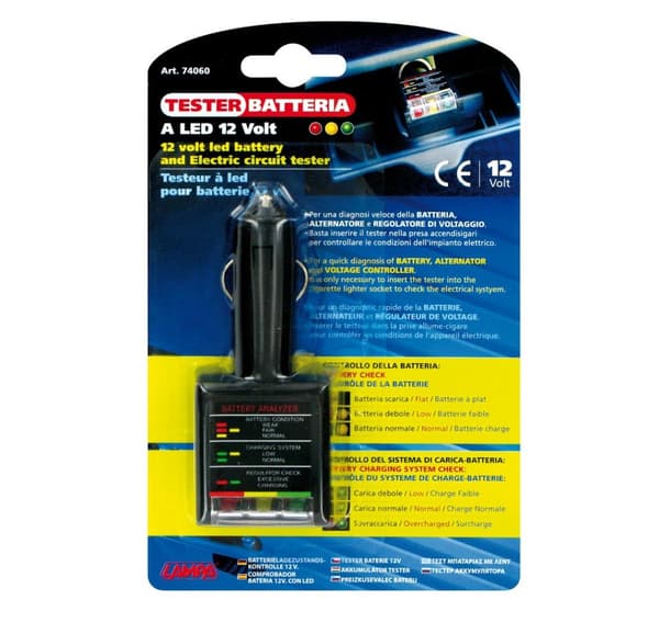 Batteri- och kretsprovare från 12V-uttag