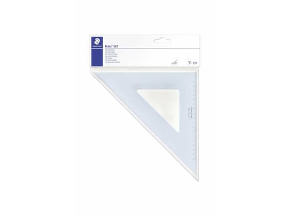 STAEDTLER Mars - Trekant - 32 cm - 45°, 45° - gjennomsiktig blå - plastikk