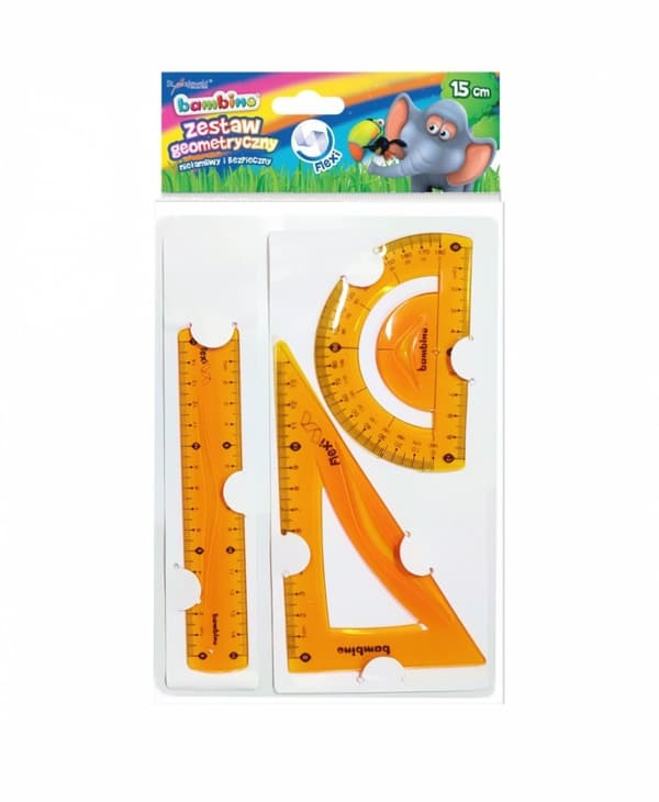 Geometrinen setti 3 elementtiä, flexi, 15 cm BAMBINO