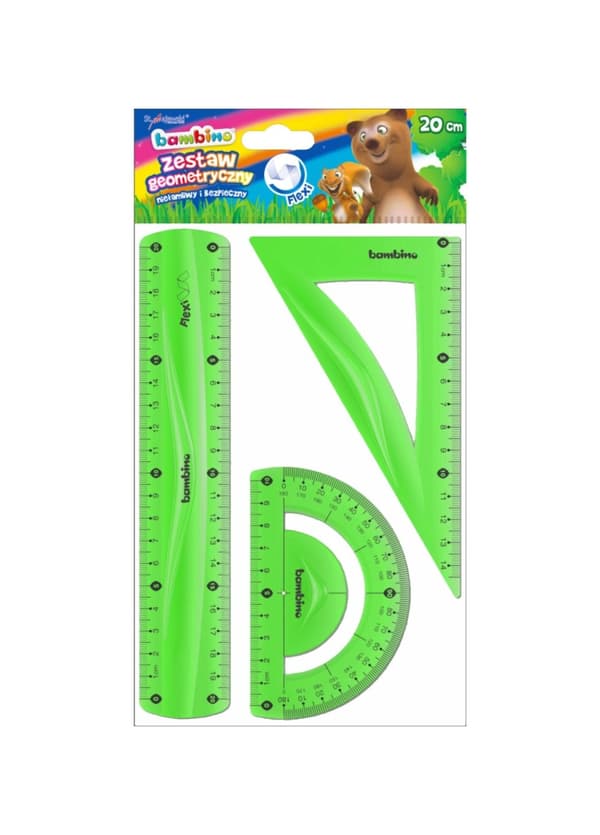Geometrisk sæt 3 elementer, flexi, 20 cm BAMBINO