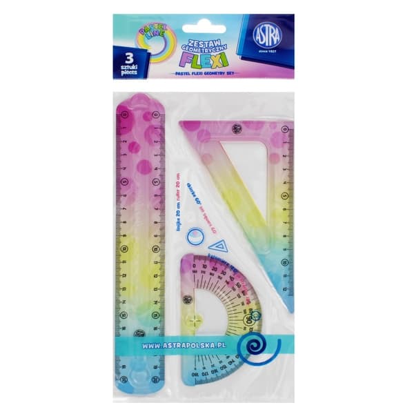 Geometrisk sæt 20cm 3stk Pastel Flexi v2 Astra