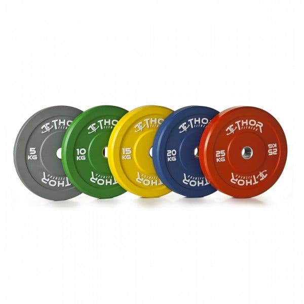 Thor Fitness Färgade Bumper Weight Discs 10kg / 50mm (1 st)