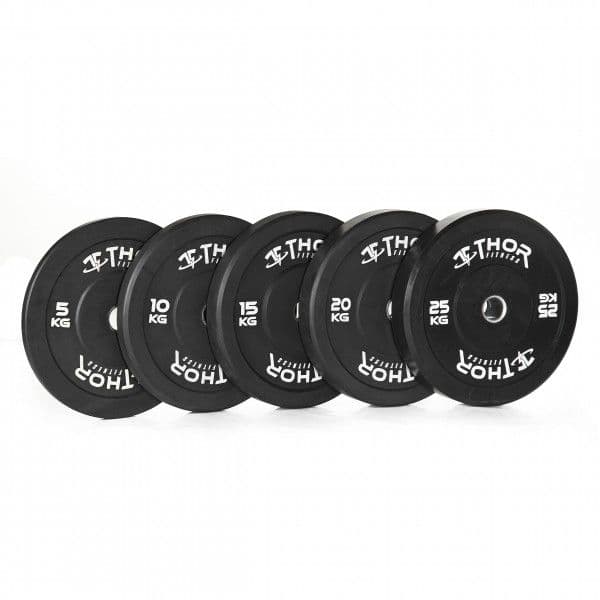 Thor Fitness Black Bumper Weight Discs 25kg / 50mm (1 st)
