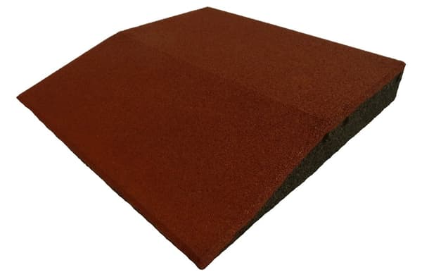 ErgoFloor - ErgoPlay Impact Gummifliser / Fallunderlag Rampe 500x500x75 mm Rød