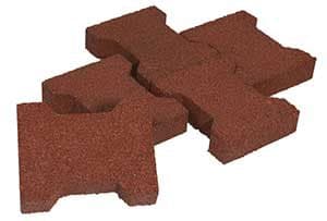 ErgoFloor - ErgoPave H-Link Equine gummiplattor Röd