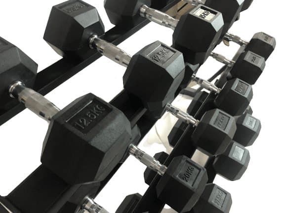 Odin 340kg Hex Set PAKKETILBUD (8 sæt håndvægte + rack)