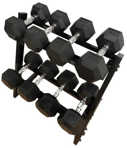 Odin 130kg Hex Set PAKKETILBUD (4 sæt håndvægte + rack)
