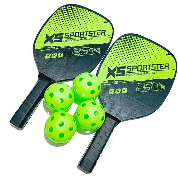 Rack och bollar till pickleball