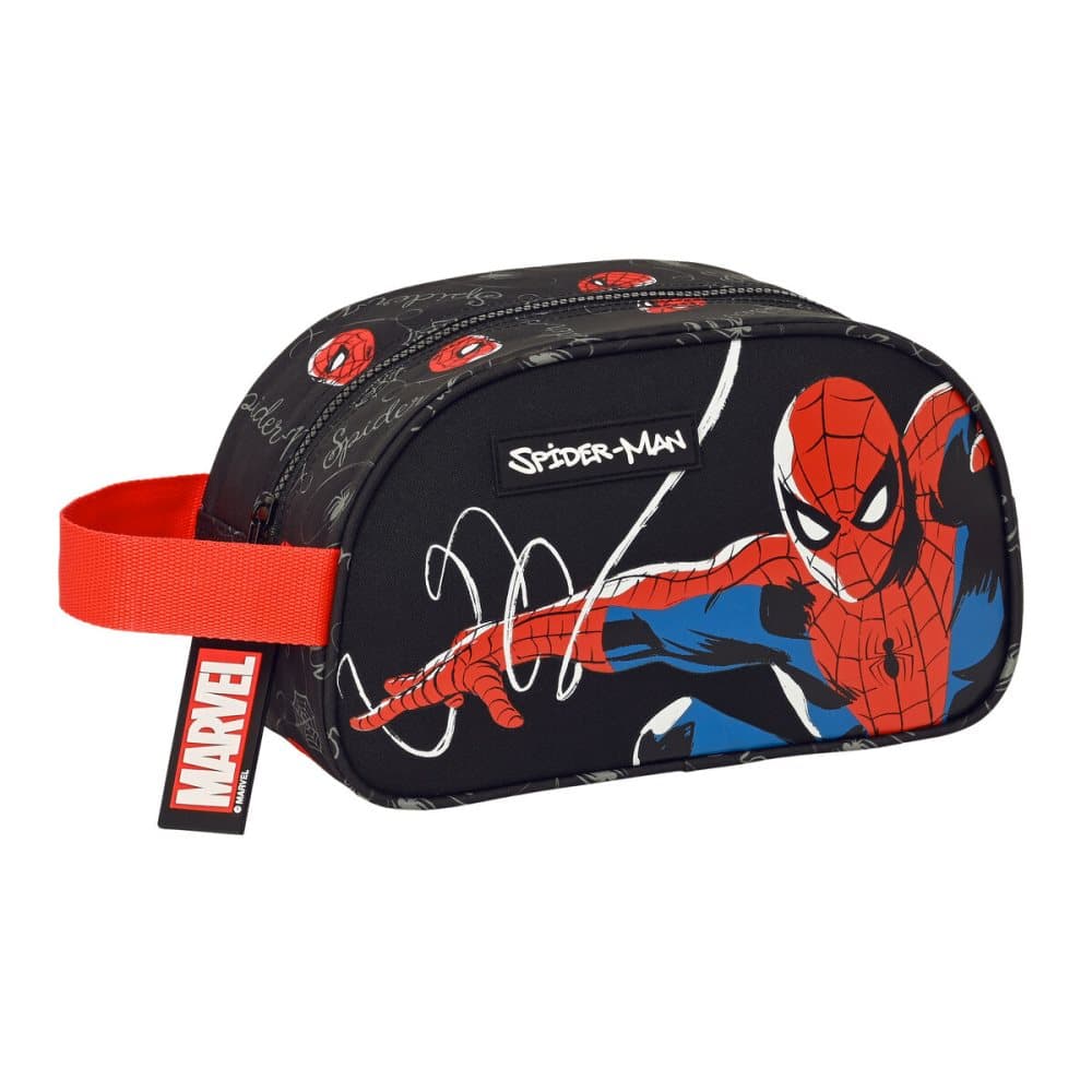 Skolnecessär Spiderman Hero Svart (26 x 15 x 12 cm)