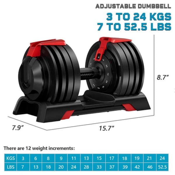 Odin Justerbar Håndvægt 24kg (12-i-én håndvægt)