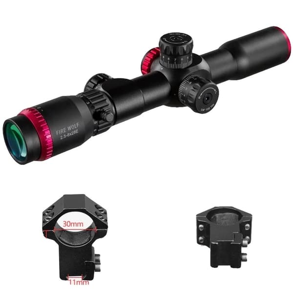 Riffelsigte, FFP sigtekorn, taktiskt design, 11mm 11mm