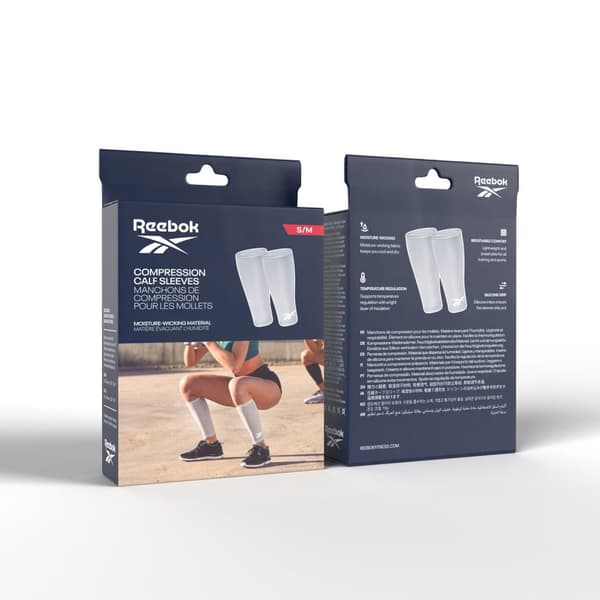Reebok Kompresjonslegg Sleeves (2 stk) - Grå - L/XL