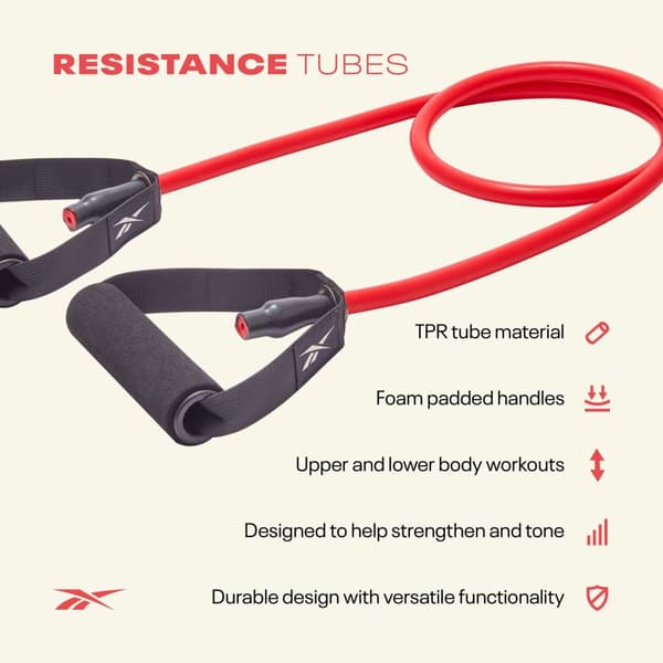Reebok Resistance Tube Treningsstrikk Hvit - Light