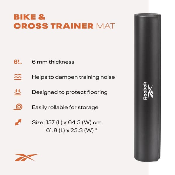 Reebok Skyddsmatta för träningsmaskin 155 x 65 cm