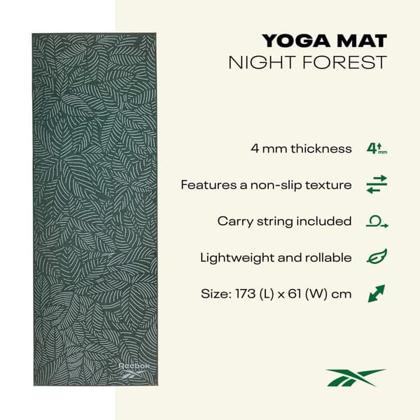 Reebok Yogamatte - 4mm - Night Forest