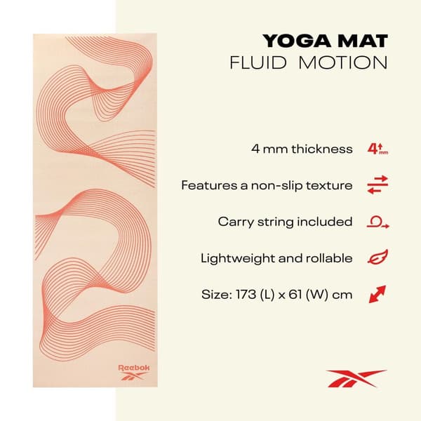 Reebok Yogamatte - 4mm - Fluid Motion