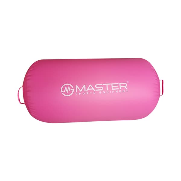 Uppblåsbar gymnastikrulle MASTERJUMP 100 x 60 cm rosa
