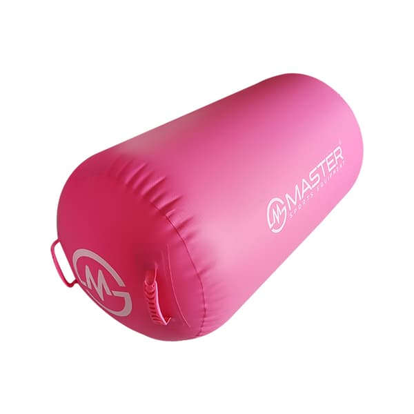Uppblåsbar gymnastikrulle MASTERJUMP 100 x 60 cm rosa