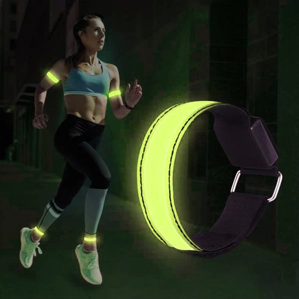 Ljusande USB Reflexarmband för Utomhusjogging och Löpning